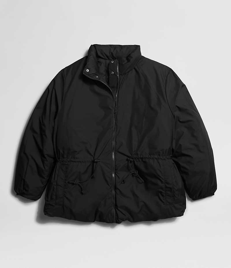 Μπουφαν Πουπουλενια γυναικεια The North Face Plus Lhotse Reversible μαυρα | GR LBPFVJD