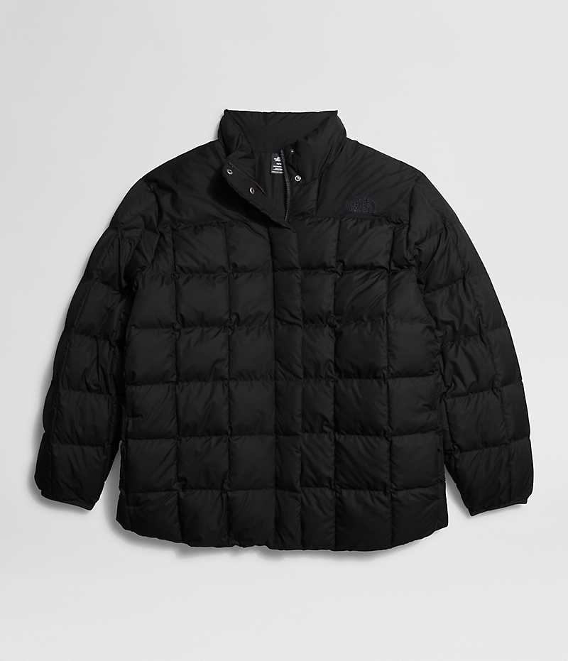 Μπουφαν Πουπουλενια γυναικεια The North Face Plus Lhotse Reversible μαυρα | GR LBPFVJD