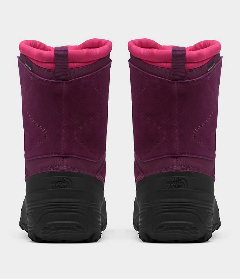 Μποτακια Χειμωνιατικα για αγορια The North Face Alpenglow V αδιαβροχα φουξια μαυρα | GREECE QDUMRKA
