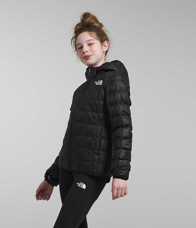 Μπουφαν Πουπουλενια για κοριτσια The North Face ThermoBall™ Κουκουλοφόρος μαυρα | ATHENS RZVMSTX