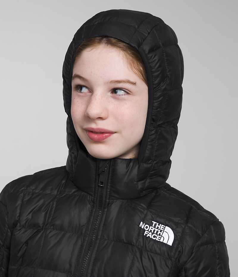 Μπουφαν Πουπουλενια για κοριτσια The North Face ThermoBall™ Κουκουλοφόρος μαυρα | ATHENS RZVMSTX