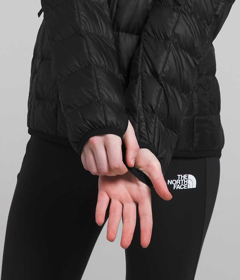 Μπουφαν Πουπουλενια για κοριτσια The North Face ThermoBall™ Κουκουλοφόρος μαυρα | ATHENS RZVMSTX