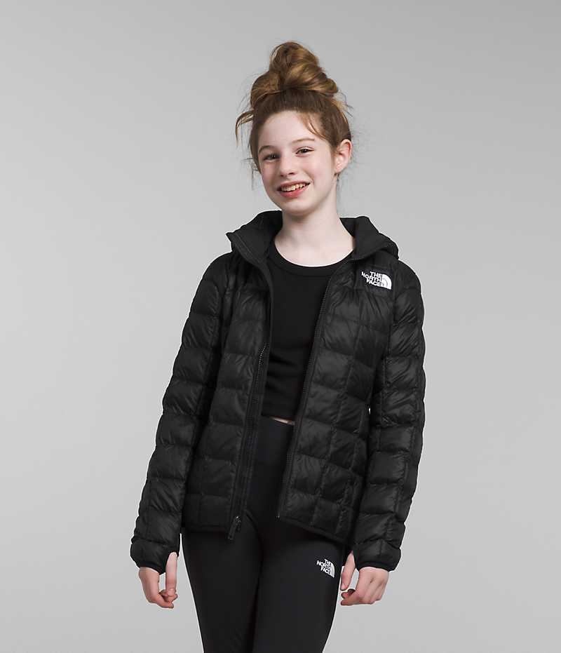 Μπουφαν Πουπουλενια για κοριτσια The North Face ThermoBall™ Κουκουλοφόρος μαυρα | ATHENS RZVMSTX